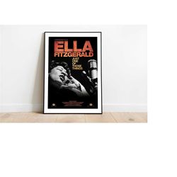 framed ella fitzgerald poster, just one of those things, ella fitzgerald wall art, wall decor, poster, a4, a3 print, fir