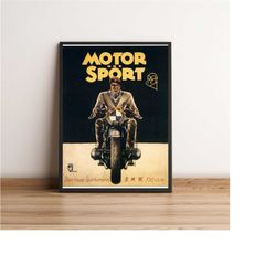 motor und sport poster, vintage germany poster, german wall decor, nostalgia germany wall art, art print, wall decor, vi