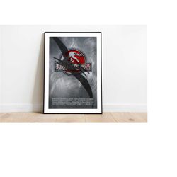 framed jurassic park 3 poster, jurassic park 3 movie poster, wall art, wall decor, poster, a4, a3 statement print, juras