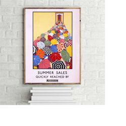 summer sales quickly reached by underground retro travel poster, london underground vintage wall art print
