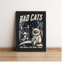 funny cat poster, cat lover poster, cat wall art, pussy wall art, funny home decor, cat room decor, funny poster gift