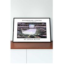 enterprise center canvas poster | enterprise center stadium print | hockey stadium canvas | digital print poster | black