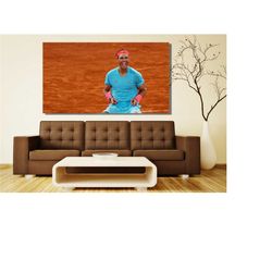 rafael nadal poster,rafael nadal canvas wall art,nadal print,sports wall art tennis fan gift tennis,tennis wall art,read