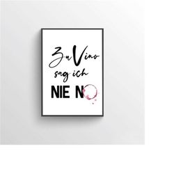 wine poster, wine lover, wine print, gift wine, wine saying, typo poster, wine picture 'wine not'