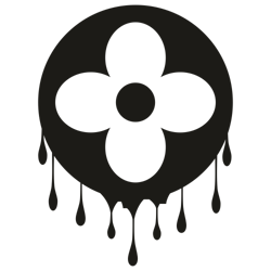louis vuitton circle drip logo svg