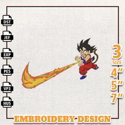 nike goku dragon ball embroidery design digital embroidery digitizing download