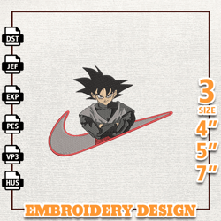 goku nike dragon ball embroidery design digital embroidery digitizing download