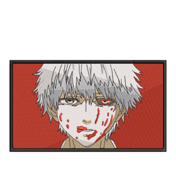 kaneki ken bloody embroidery design file anime tokyo ghould anime embroidery