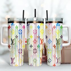 dripping logo tumbler, dripping lv logo, lv 40oz tumbler