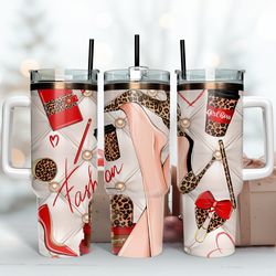 girl boss pattern tumbler, fashion girl wrap, 40oz fashion wrap
