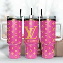 pink lv 40oz tumbler wrap