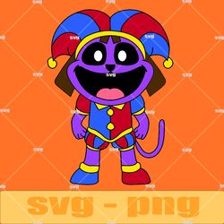 Smiling Critters Pomni From the amazing digital circus SVG Vector Coloring pages Pomni SVG, Png