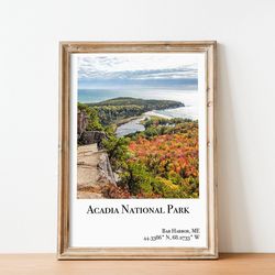 acadia national park poster acadia print acadia national park poster maine poster maine acadia poster