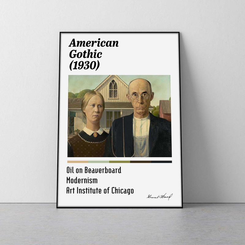 American Gothic poster grant wood american gothic print american gothic print fine art print fine art poster grant wood painting poster.jpg