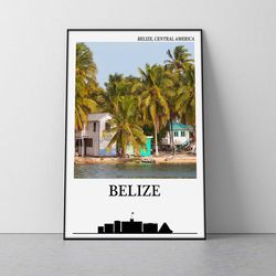 Belize poster  belize print belize belmopan poster belize travel poster belize wall art belize photography posters of be