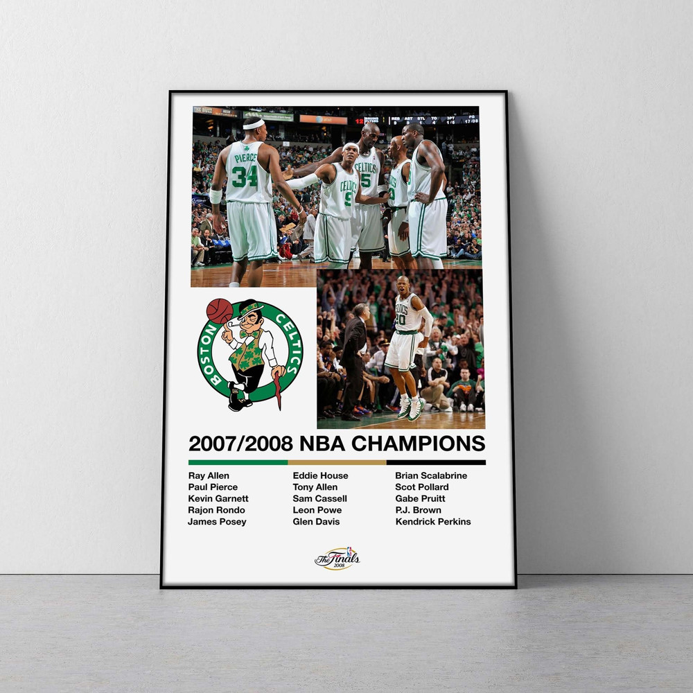 Boston Celtics 2008 NBA Champions poster boston celtics championship print celtics poster boston celtics poster kevin garnett ray allen.jpg