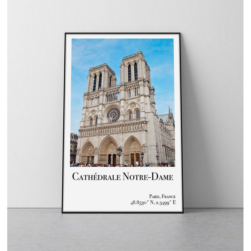 Cathedrale Notre Dame poster  notre dame poster paris france notre dame cathedral paris poster notre dame paris poster france travel art.jpg