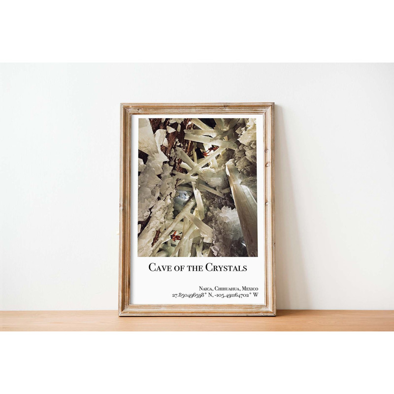 Cave of the Crystals poster mexico poster giant crystal cave travel poster ruins print poster cueva de los cristales.jpg