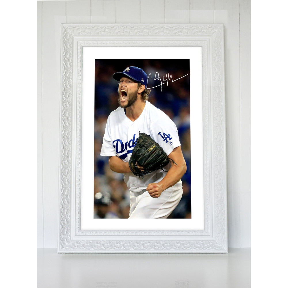 Clayton Kershaw LA Dodgers poster Clayton Kershaw poster Clayton Kershaw LA Dodgers wall art autograph print mlb posters dodgers print.jpg