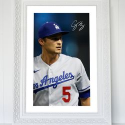 corey seager la dodgers poster corey seager poster corey seager la dodgers wall art cory seager autograph print mlb pos