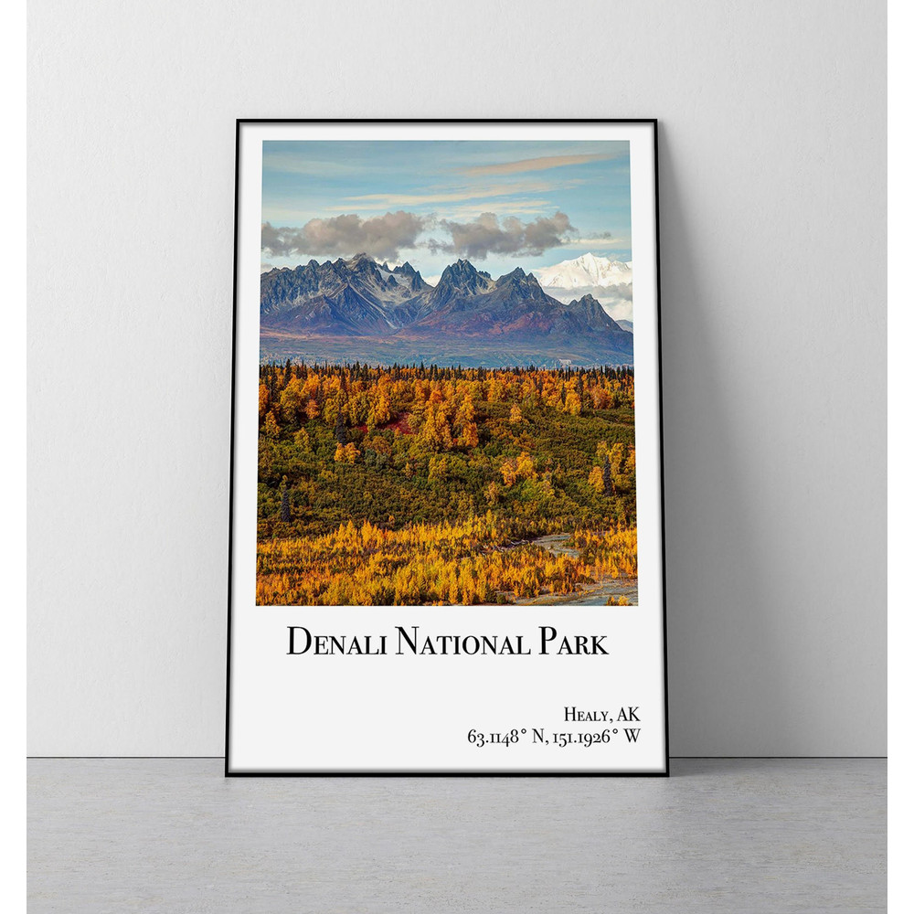 Denali National Park poster denali print denali national park poster alaska poster denali national park.jpg
