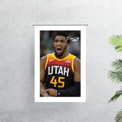 donovan mitchell utah jazz poster donovan mitchell poster donovan mitchell autograph print utah jazz poster