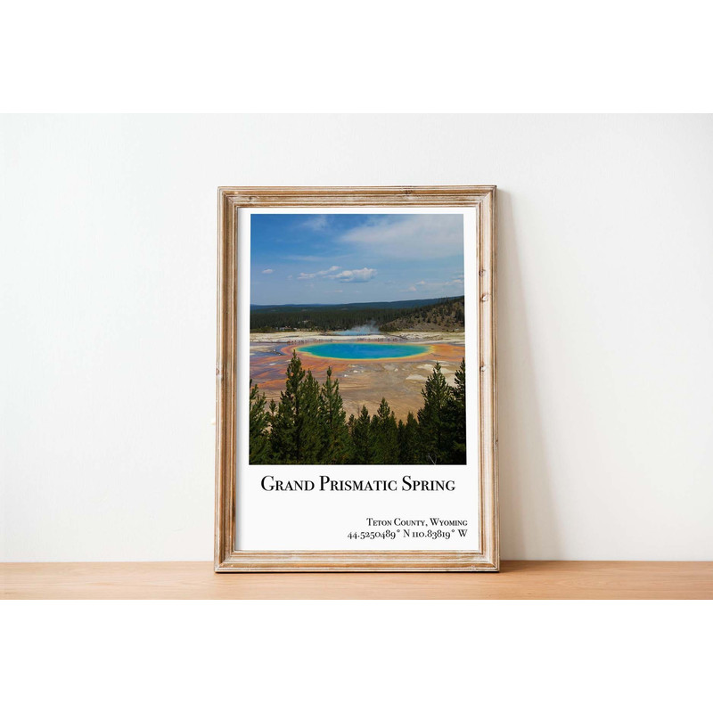 Grand Prismatic Spring poster  grand prismatic spring yellowstone print yellowstone national park poster wyoming poster wyoming travel.jpg