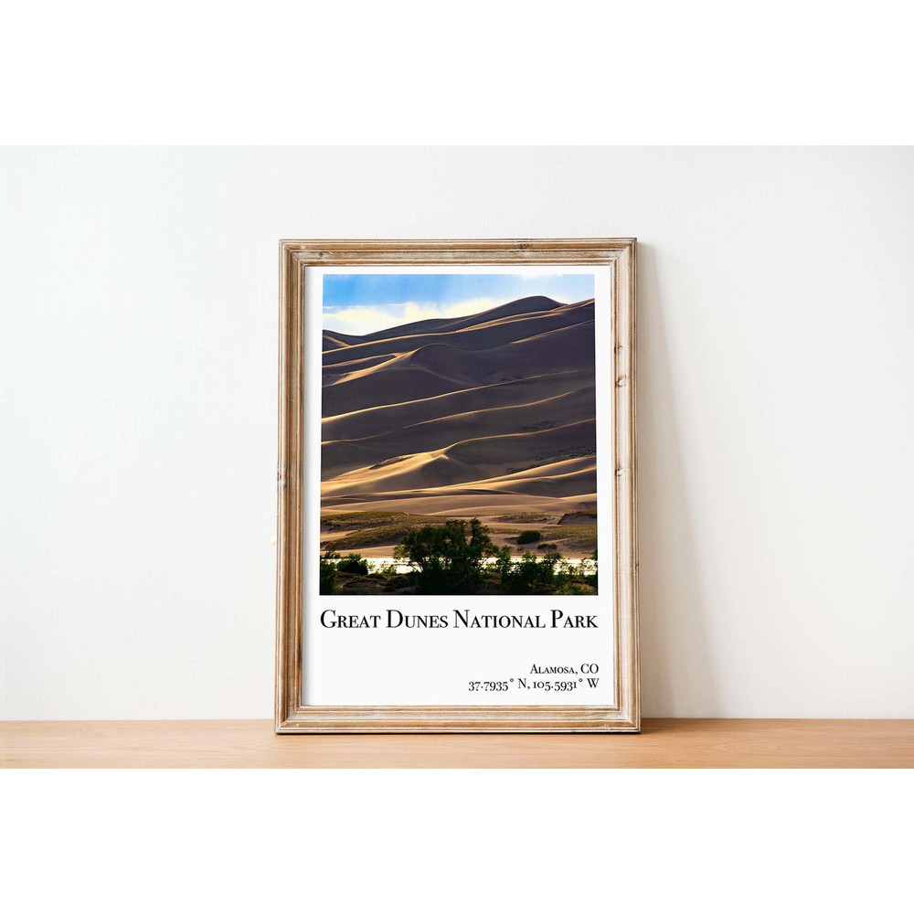 Great Dunes National Park poster great dunes print great dunes national park poster colorado poster great dunes national park.jpg