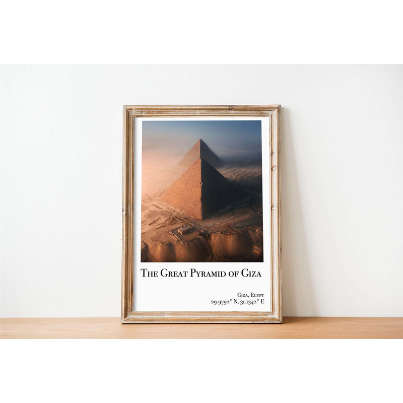 Great Pyramid of Giza poster  great pyramid of giza print egypt poster giza pyramids wall art egypt pyramids poster giza travel poster.jpg
