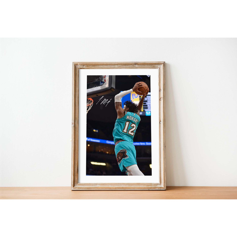 Ja Morant Grizzlies poster ja morant memphis grizzlies poster ja morant wall art memphis grizzlies ja morant print.jpg