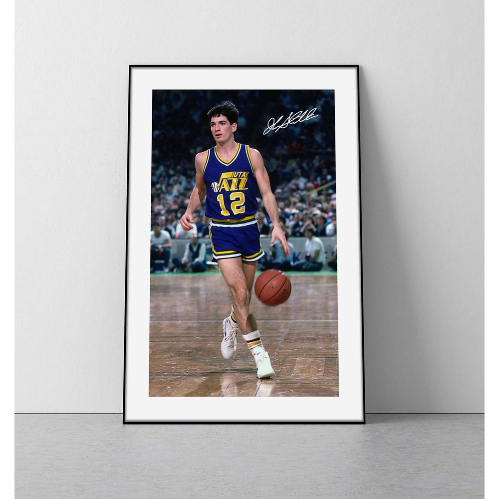 John Stockton Utah Jazz poster  john stockton poster utah jazz print john stockton print utah jazz wall art john stockton autograph.jpg