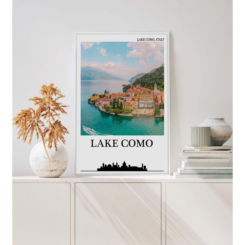 Lake Como poster  italy lake como poster lombardy lake como travel wall art lake como print.jpg