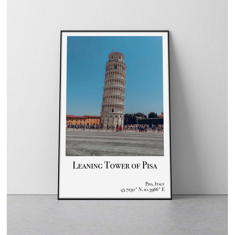 Leaning Tower of Pisa poster pisa italy print leaning tower of pisa poster italy poster italy travel poster pisa travel poster italy.jpg