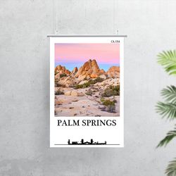 palm springs poster palm springs print california poster la travel poster southern california travel west coast poster