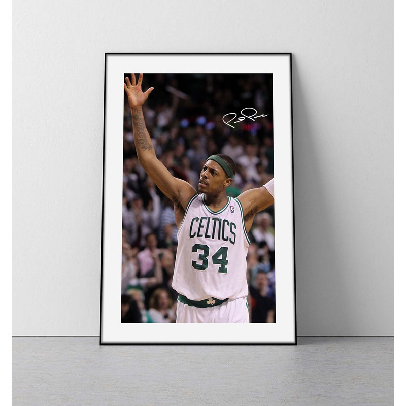 Paul Pierce poster paul pierce boston celtics poster paul pierce wall art celtics poster jayson tatum print vintage celtics poster.jpg