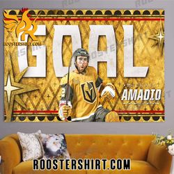 michael amadio vegas golden knights goal poster canvas roostershirt