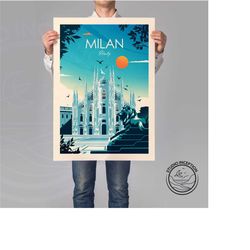 milan cathedral italy art print, duomo di milano poster, travel print, italy travel decor italy wall art european citysc