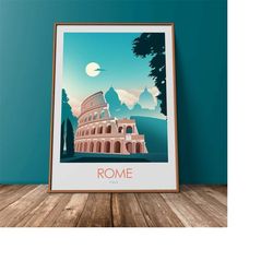 italy print italy poster print rome print rome poster travel poster, art print, travel print, honeymoon souvenir, holida