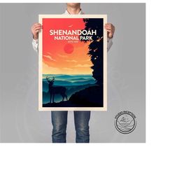 national park poster, shenandoah national park, national park prints by studio inception
