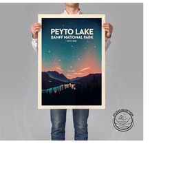 national park poster | peyto lake banff national park print | travel poster |