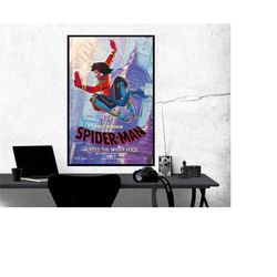 spider-man across the spider-verse movie poster pavitr prabhakar spider-man india character, room decor, home decor, art