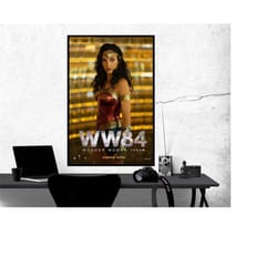 wonder woman 1984 movie poster gal gadot solo - ww outfit, room decor, home decor, art poster for gift