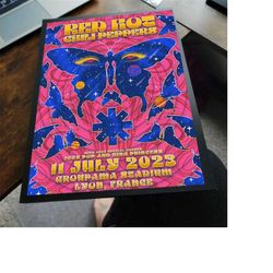 red hot chili peppers july 11, 2023 groupama stadium, lyon, france poster