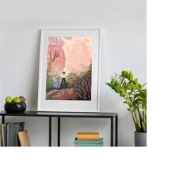 Howl's Moving Castle Poster / Sophie Hatter and Howl Poster Print / Art Print / Wall Decoration / Painting / Artwork / B