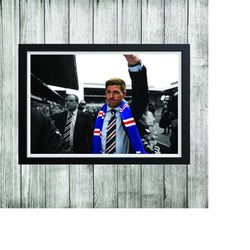 posters & prints steven gerrard rangers football wall art home dcor sports gift bedroom mancave bar christmas