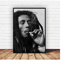 marley music poster canvas wall art home decor (no frame)