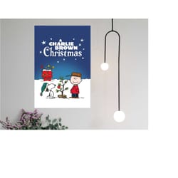 a charlie brown christmas movie poster 2023 film - canvas prints poster gift - room decor wall art