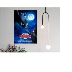 how to train your dragon movie poster 2023 film - canvas prints poster gift - room decor wall art