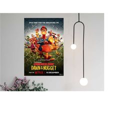 chicken run: dawn of the nugget movie poster 2023 film - canvas prints poster gift -  room decor wall art