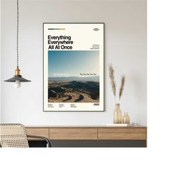 everything everywhere all at once poster, everything everywhere all at once print, minimalist movie, vintage retro, abtr